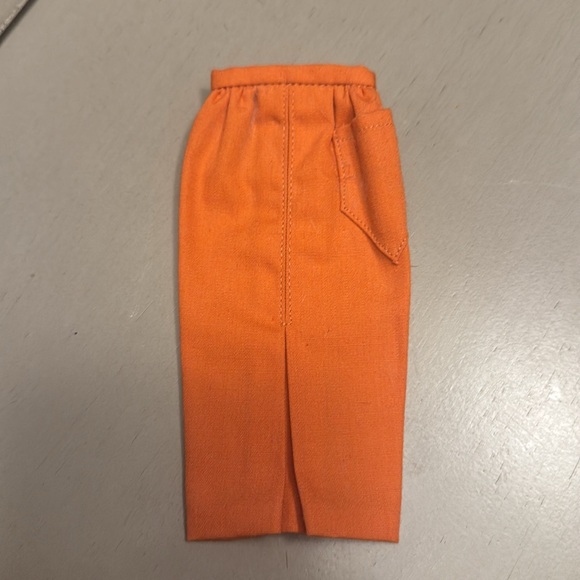 Barbie Other - Barbie doll clothes 1962 Cotton PAK orange sheath skirt